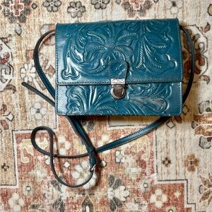 Patricia Nash Laurentina Crossbody Purse Teal